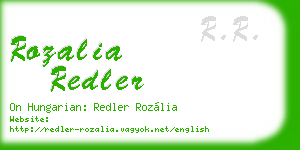 rozalia redler business card